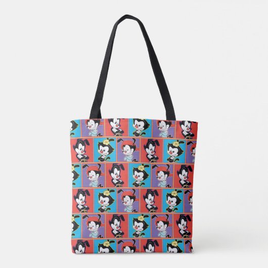 Animaniacs | Afbeelding van Yakko, Dot en Wakko-fl Tote Bag (Achterkant)