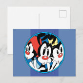 Animaniacs | Cirkel Warner Siblings Grafisch Briefkaart (Voorkant / Achterkant)