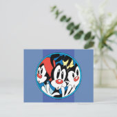 Animaniacs | Cirkel Warner Siblings Grafisch Briefkaart (Staand voorkant)