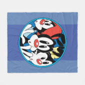 Animaniacs | Cirkel Warner Siblings Grafisch Fleece Deken (Voorkant (Horizontaal))