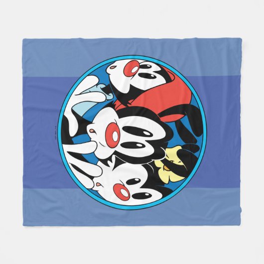 Animaniacs | Cirkel Warner Siblings Grafisch Fleece Deken (Voorkant (Horizontaal))