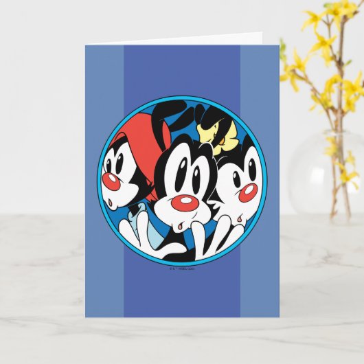 Animaniacs | Cirkel Warner Siblings Grafisch Kaart (Gele Bloem)