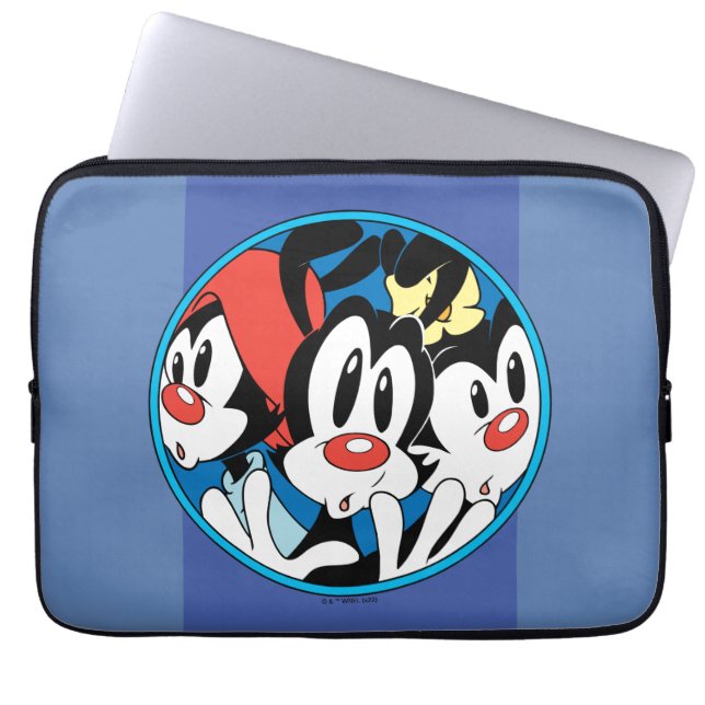 Animaniacs | Cirkel Warner Siblings Grafisch Laptop Sleeve (Voorkant)