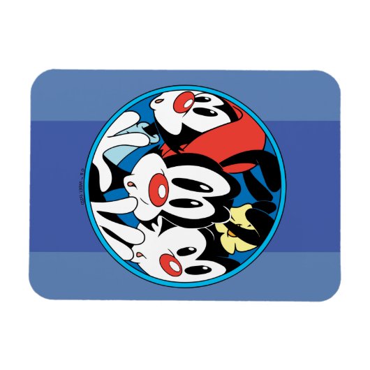 Animaniacs | Cirkel Warner Siblings Grafisch Magneet (Horizontaal)