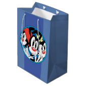 Animaniacs | Cirkel Warner Siblings Grafisch Medium Cadeauzakje (Achterkant Gekanteld)
