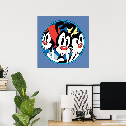 Animaniacs | Cirkel Warner Siblings Grafisch Poster (Thuiskantoor)