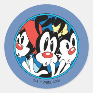Animaniacs   Cirkel Warner Siblings Grafisch Ronde Sticker