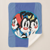 Animaniacs | Cirkel Warner Siblings Grafisch Sherpa Deken (Voorkant)