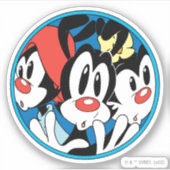 Animaniacs | Cirkel Warner Siblings Grafisch Sticker (Voorkant)