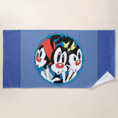 Animaniacs | Cirkel Warner Siblings Grafisch Strandlaken (Voorkant)