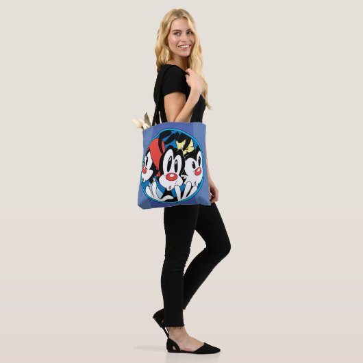 Animaniacs | Cirkel Warner Siblings Grafisch Tote Bag (Op model)