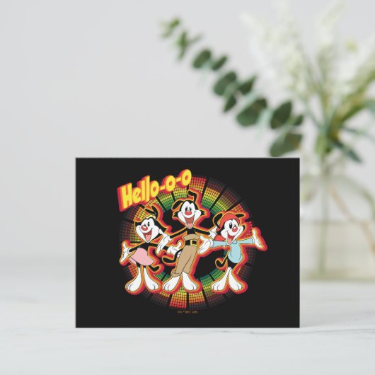 Animaniacs | Hallo-o-o Retro Equalizer Graphic Briefkaart (Staand voorkant)