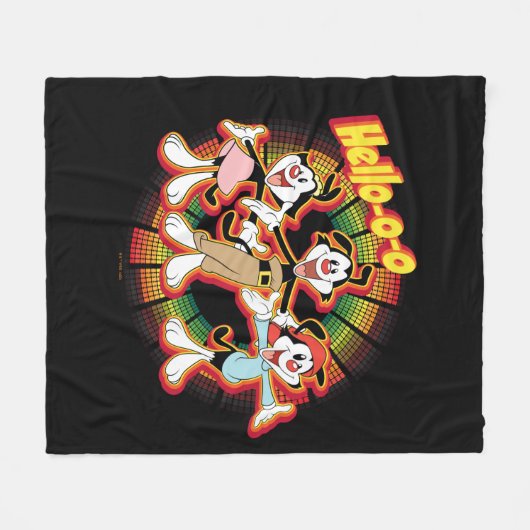 Animaniacs | Hallo-o-o Retro Equalizer Graphic Fleece Deken (Voorkant (Horizontaal))
