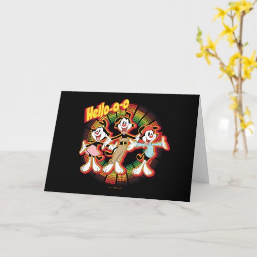 Animaniacs | Hallo-o-o Retro Equalizer Graphic Kaart (Gele Bloem)