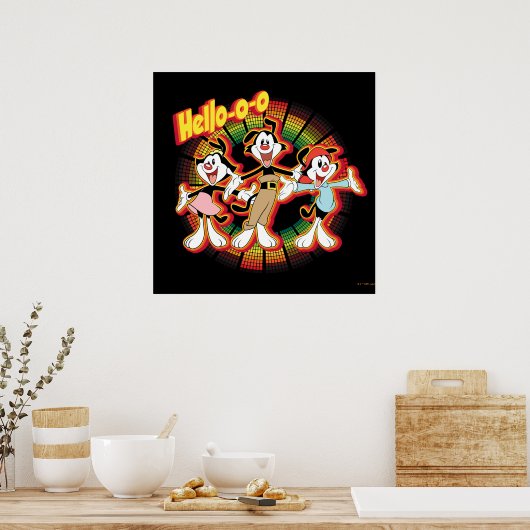 Animaniacs | Hallo-o-o Retro Equalizer Graphic Poster (Keuken)