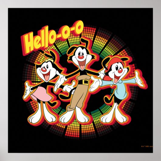 Animaniacs | Hallo-o-o Retro Equalizer Graphic Poster (Voorkant)