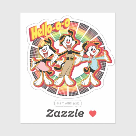 Animaniacs | Hallo-o-o Retro Equalizer Graphic Sticker (Vel)