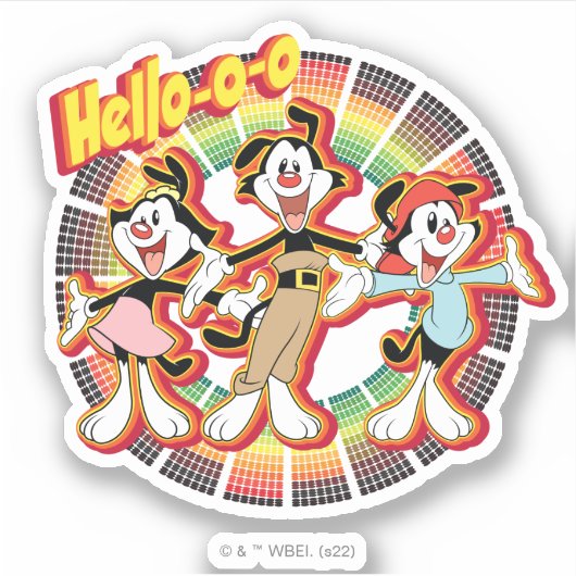 Animaniacs | Hallo-o-o Retro Equalizer Graphic Sticker (Voorkant)
