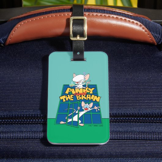 Animaniacs | Pinky en Brain Cage Graphic Bagagelabel (Voorkant Insitu 2)