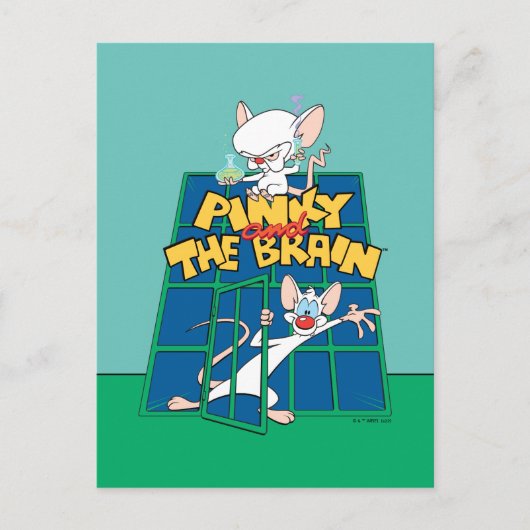 Animaniacs | Pinky en Brain Cage Graphic Briefkaart (Voorkant)