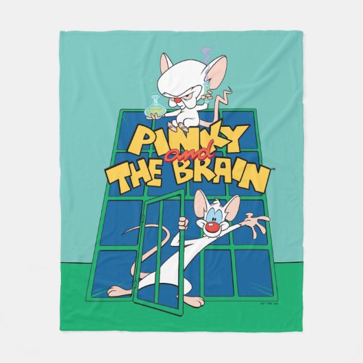 Animaniacs | Pinky en Brain Cage Graphic Fleece Deken (Voorkant)