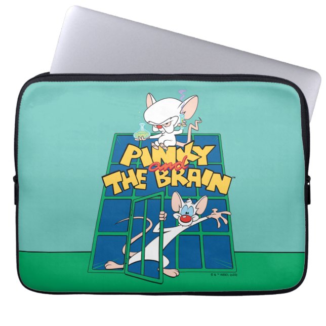 Animaniacs | Pinky en Brain Cage Graphic Laptop Sleeve (Voorkant)