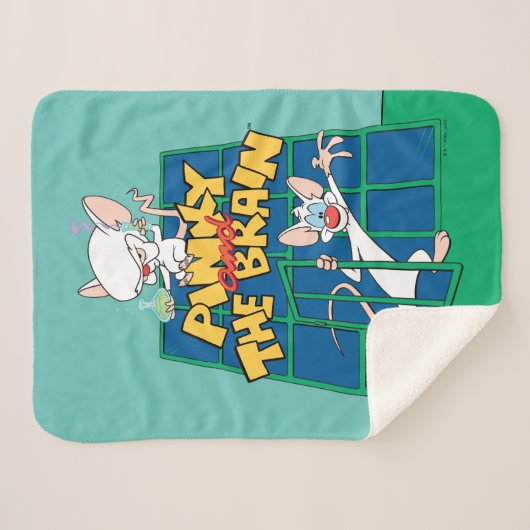 Animaniacs | Pinky en Brain Cage Graphic Sherpa Deken (Voorkant (horizontaal))