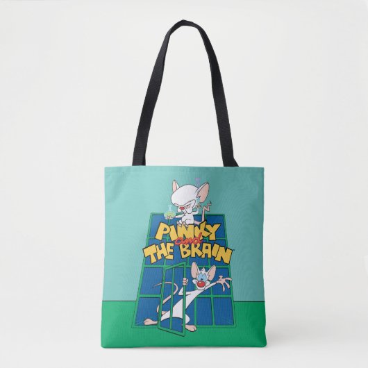 Animaniacs | Pinky en Brain Cage Graphic Tote Bag (Voorkant)