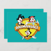 Animaniacs | Warner Brothers & Zuster WB Shield Briefkaart (Voorkant / Achterkant)