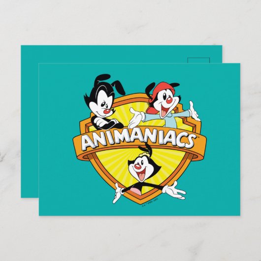 Animaniacs | Warner Brothers & Zuster WB Shield Briefkaart (Voorkant / Achterkant)