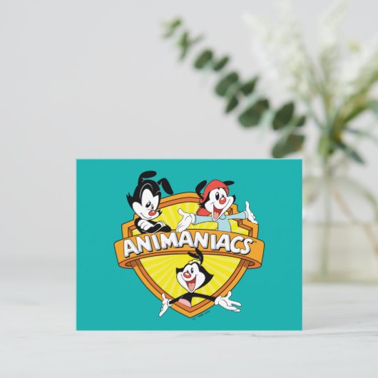 Animaniacs | Warner Brothers & Zuster WB Shield Briefkaart (Staand voorkant)