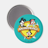 Animaniacs | Warner Brothers & Zuster WB Shield Magneet (Voorkant / Achterkant)