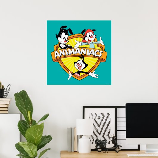 Animaniacs | Warner Brothers & Zuster WB Shield Poster (Thuiskantoor)
