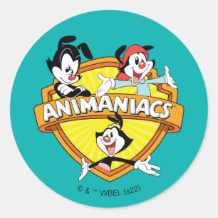 Animaniacs   Warner Brothers & Zuster WB Shield Ronde Sticker