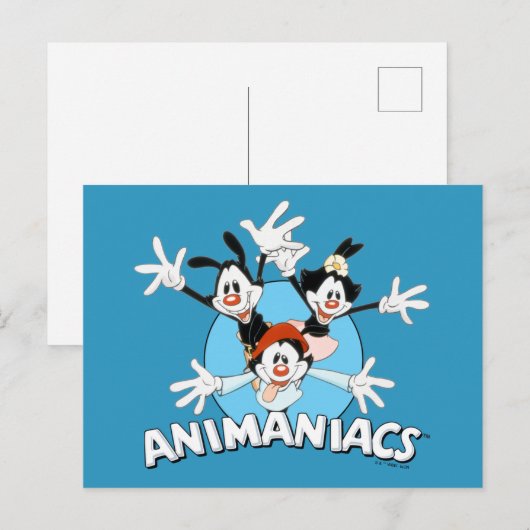 Animaniacs | Warner Siblings Arms Wide Graphic Briefkaart (Voorkant / Achterkant)