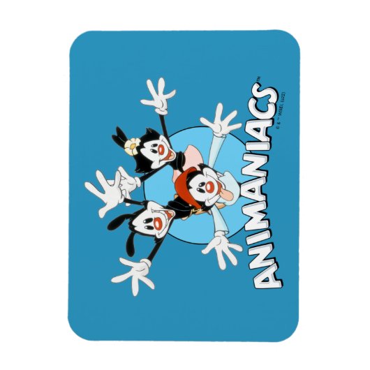 Animaniacs | Warner Siblings Arms Wide Graphic Magneet (Verticaal)