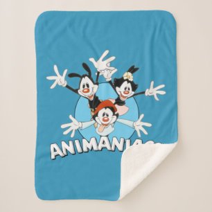Animaniacs Warner Siblings Arms Wide Graphic Sherpa Deken