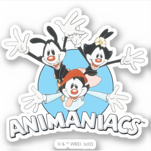 Animaniacs | Warner Siblings Arms Wide Graphic Sticker (Voorkant)