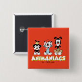 Animaniacs | Warner Siblings "Geen kwaad" Grafisch Vierkante Button 5,1 Cm (Voorkant /achterkant)
