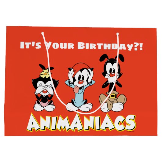 Animaniacs | Warner Siblings "No Evil" grafische k Groot Cadeauzakje (Achterkant)