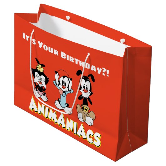 Animaniacs | Warner Siblings "No Evil" grafische k Groot Cadeauzakje (Voorkant Gekanteld)