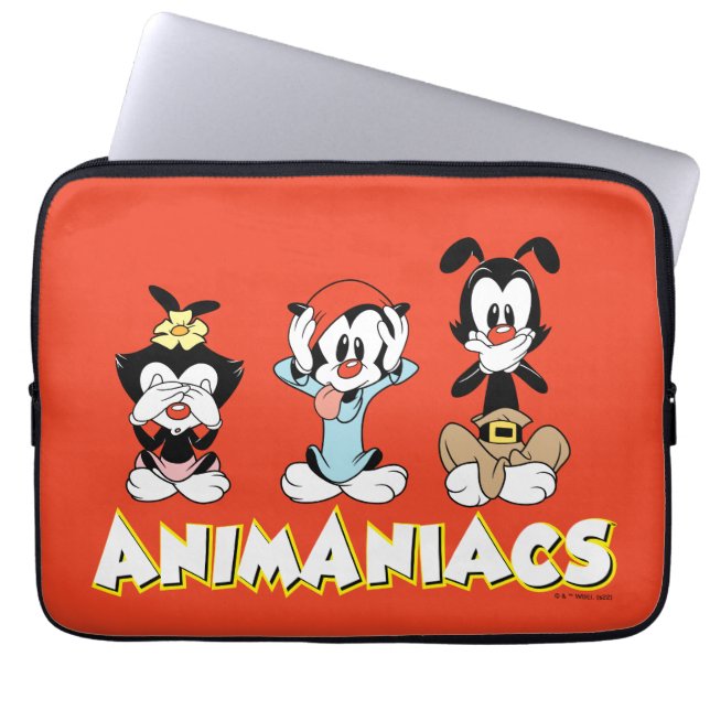 Animaniacs | Warner Siblings "No Evil" grafische k Laptop Sleeve (Voorkant)