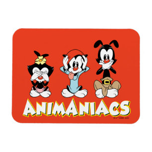 Animaniacs   Warner Siblings "No Evil" grafische k Magneet
