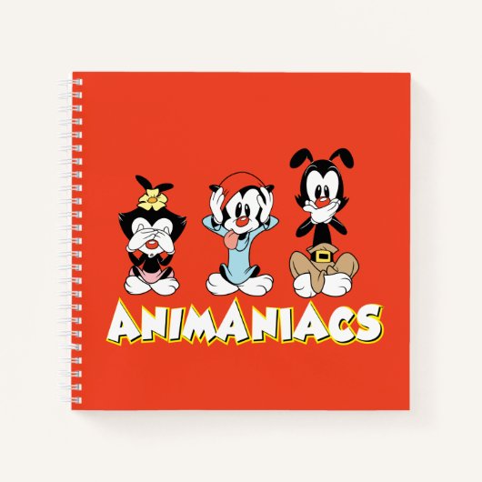 Animaniacs | Warner Siblings "No Evil" grafische k Notitieboek (Voorkant)