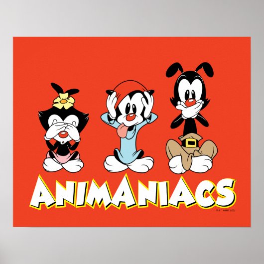Animaniacs | Warner Siblings "No Evil" grafische k Poster (Voorkant)