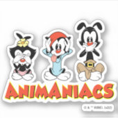 Animaniacs | Warner Siblings "No Evil" grafische k Sticker (Voorkant)