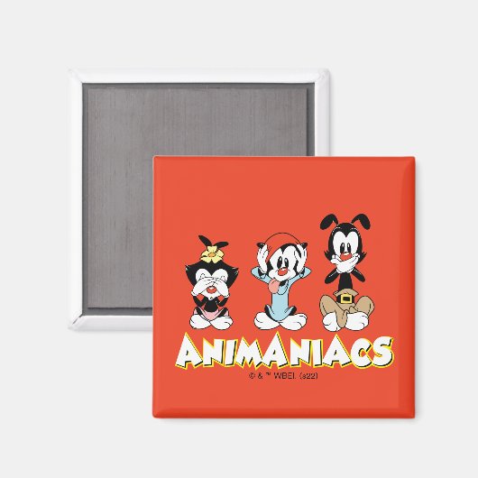 Animaniacs | Warner Siblings "No Evil" Graphic Magneet (Voorkant / Achterkant)