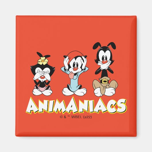 Animaniacs | Warner Siblings "No Evil" Graphic Magneet (Voorkant)