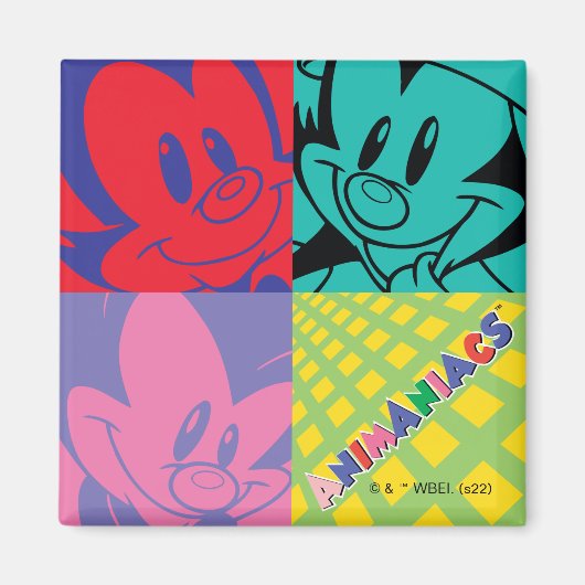 Animaniacs | Warner Siblings Pop Art Graphic Magneet (Voorkant)