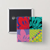 Animaniacs | Warner Siblings Pop Art Graphic Vierkante Button 5,1 Cm (Voorkant /achterkant)